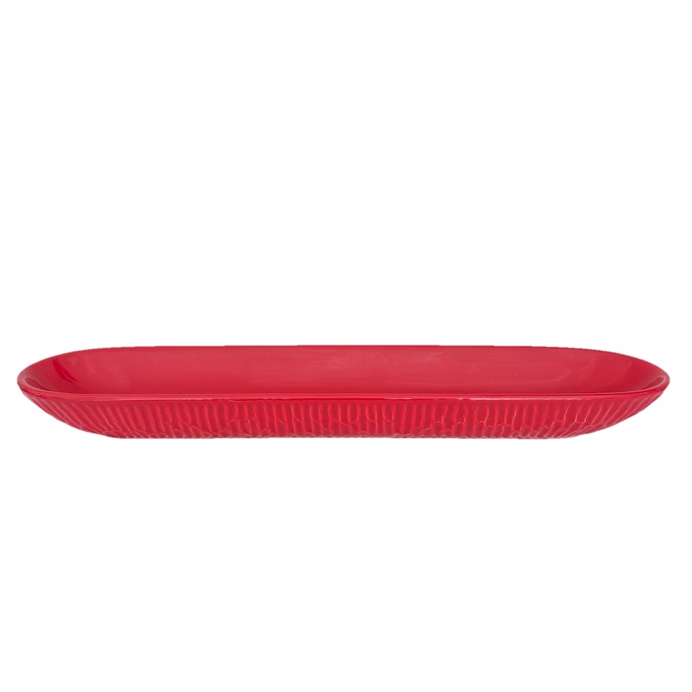 Red Oval Serving Platter